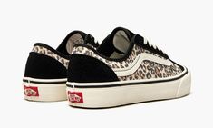 The Vans Style 36 “Cheetah” goes bold with big cat energy.  The unisex skateboarding shoe features a canvas base clad in a cheetah print.  It's layered with black suede panels, and the creamy white Vans sidestripe and laces give the upper its finishing touch.  The Style 36 is then completed with a black midsole stripe, creamy white midsole, and a traditional waffle bottom.  A reinforced toe cap and padded collar enhances the durability and comfort, respectively. Cat Energy, Cheetah Shoes, Vans Outfit, Vans Style, White Vans, Cute Sneakers, Stadium Goods, Big Cat, Creamy White