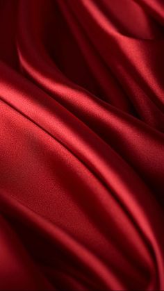 closeup view of red satin fabric