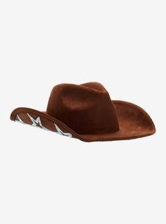 Yee-how do you not have this in your closet already?! This brown cowboy hat is decorated with supercute rhinestone stars underneath the brim.100% polyesterImported Western Style Brown Cap Costume Hat, Mens Hats Vintage, Cowboy Hat, Cowboy Accessories, Brown Cowboy Hat, Mens Cowboy, Brown Hats, Cute Cows, Girl With Hat