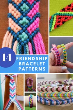 the collage shows different types of bracelets and how to use them in this project