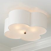 a white ceiling light with three lights on it