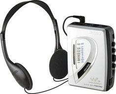 an mp3 player with headphones attached to it