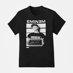 a black t - shirt with an image of emimi on it