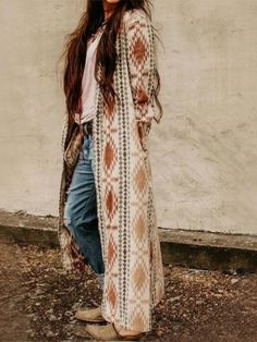 Buy More, SAVE More! Boho Coats For Women, Tricotin Long, Mode Country, Boho Coat, Boho Mode, Knit Coat, Coats Vintage, Boho Cardigan, Boho Fashion Summer