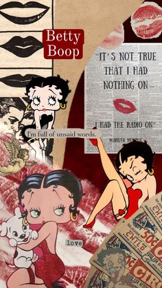 an advertisement for betty boop's it's not true that i had nothing on