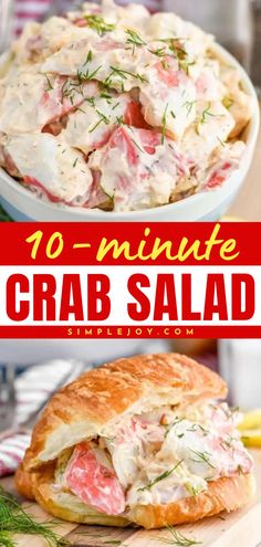 Whip up this crab salad recipe! Mixed with a creamy dressing, this spring salad is an easy side dish for dinner. Check out more ways to enjoy it as a healthy lunch idea other than as a sandwich! Immitation Crab Recipes, Easy Spring Recipes, Creamy Dressing, Side Dish Recipes Easy, Crab Salad