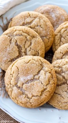 some cookies are on a white plate