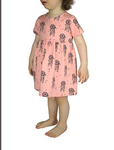 Girl's dress sewing pattern, baby dress pattern Fitted Cotton Twirl Dress With Short Sleeves, Non-stretch Cotton Sundress, Pink Non-stretch Dress With Short Sleeves, Non-stretch Cotton Knee-length Dress, Knee-length Cotton Dress, Cute Cotton Knee-length Dress, Cute Knee-length Cotton Dress, Pink Fitted Twirl Dress With Short Sleeves, Overlock Machine