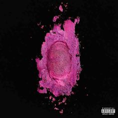 a pink fingerprint in the middle of a black background