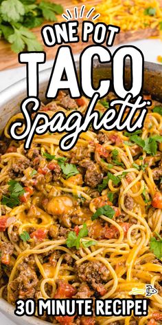 the best taco spaghetti one pot recipe