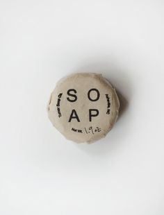 a rock with the word soap written on it