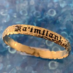 Locally Handmade. Please Allow 3-5 weeks for delivery. You will love and cherish these Custom Hawaiian Scroll Bangles. The Hawaiian Scroll Design is hand engraved by a local Master Engraver. Free Engraved Name in Black Enamel or Raised Gold lettering is included! It is beautiful, one-of-a-kind and custom made especially for YOU!! Our customers tell us these look just like the solid gold pieces they have - but we've made them affordable with 14K Gold Plating over .925 Sterling Silver. 10mm ~ $249 Luxury Heirloom Etched Bracelets, Hawaiian Jewelry Traditional, Traditional Adjustable Engraved Ring For Anniversary, Adjustable Symbolic Jewelry With Engraving Option, Artisan Gold Bracelet With Engraved Details, Artisan Gold Bracelet Engraved, Artisan Gold Engraved Bracelets, Artisan Gold Bracelets Engraved, Artisan Engraved Gold Bracelets