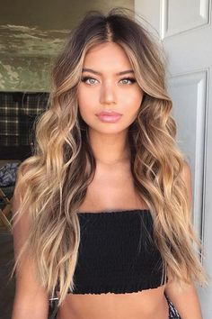 Makeup Tip, Long Curly Wig, Honey Blonde Hair, Ombré Hair, Trendy Hair Color