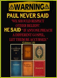 a poster with the words warning paul never said