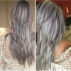 Haircuts For Long Hair With Layers, Grey Hair Inspiration, Beautiful Gray Hair, Haircut Men, Silver Hair Color, Gray Hair Highlights, Long Gray Hair, Grey Hair Color, Hair Color And Cut