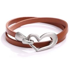 PRICES MAY VARY. ♥STACKABLE HEART LEATHER BRACELET: Love Style. This leather wrap bracelet is simple and stylish in appearance design. Suitable for various styles of clothing. ♥Hypoallergenic Materials: Made of high quality environmentally friendly PU leather + high-quality alloy. Very safe, durable, lightweight, and resistant to long-term wear.(Length: 39.5CM, width: 0.5CM, weight: 12g) ♥Use: As a double layer bracelet or as a stylish choker collar necklace. ♥A nice gift for your friends, famil Bracelet Photo, Fashion Boho Chic, Jump Ring Jewelry, Leather Charm Bracelets, Leather Bracelets Women, Wrap Bangles, Leather Choker Necklace, Bracelet Apple Watch, Simple Leather