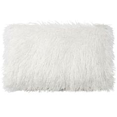 a white fluffy pillow on a white background