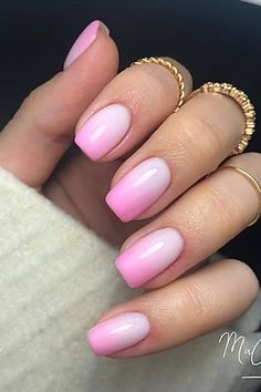 Diy Nails At Home Nailart, White Acrylic Nails With Glitter, Easy Diy Nails At Home, Diy Nails Easy, Pink Wedding Nails, Elegant Touch Nails, Gel Toe Nails, Pink Ombre Nails