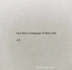 an old book with the words eyes have a language of their own j i b