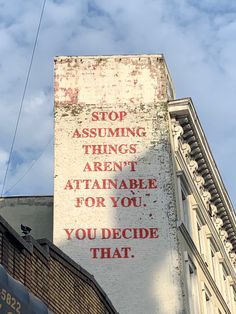 "Stop assuming things aren't attainable for you. You decide that." Instagram, Books, A Sign, Broadway Show Signs, Broadway Shows, Broadway, Book Cover, Building