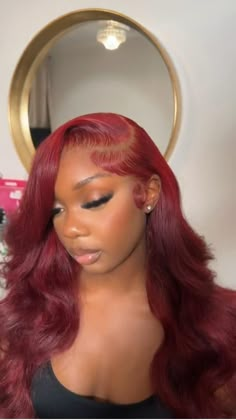 Be Your Own Queen, Birthday Hairstyles, Dope Hairstyles, Wave Wig, Hair Laid, Burgundy Lace, Body Wave Wig, Body Wave Hair, Wave Hair