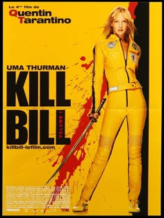 the poster for kill bill starring uma thurman