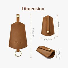 the size and measurements of a leather keychain