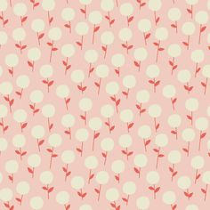 a pink background with red and white flowers