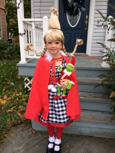 Who Costume Dr Suess, Cindy Loo Who Costume Diy, Cindy Lou Who Costume Diy Kids, Who Ville Costumes, Cindy Loo Who Costume, Cindy Lou Costume, Cindy Loo Who, Cindy Lou Hoo