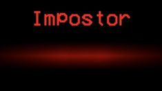 the words impostor are lit up in red