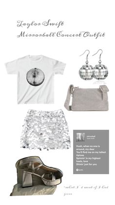 a white shirt and some silver accessories