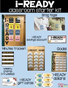 an i - ready classroom starter kit with pictures and instructions for each student's name