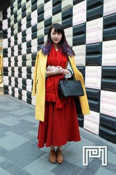 nice color match Street Chic, Shanghai, Lady Dior Bag, People Around The World