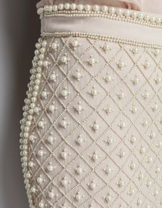 EMBROIDERED SKIRT WITH PEARLS - Skirts - Woman - ZARA United States Pearl Skirt, Embroidery Fashion Detail, Pearl Embroidery, Couture Embroidery, Embroidered Skirt, Embroidery Fashion, Street Styles