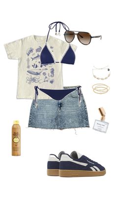 outfit inspo 🩷   tags: #summeroutfit #beachoufit #oceanaesthetic #vacationoutfit Outer Banks Outfits, Collage Outfits, Girly Outfits, Vacation Outfits, Style Board, Hair Inspo, Lookbook, Summer Outfits