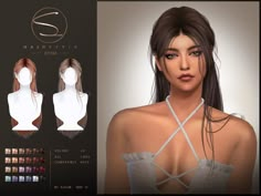 The Sims Resource - Elegante long hairstyle 071124 by S-Club Sims 4 Tsr, Long Hairstyle, Sims Games, Sims Four, Sims 4 Cc Packs, Sims Hair, Asian Hair, Asian Makeup, Sims Mods