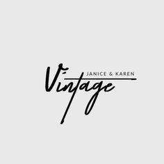 the logo for an upcoming fashion line, vintage by jane and kareena's