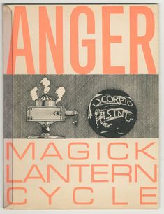 an orange and black book cover with the words anger on it's front page