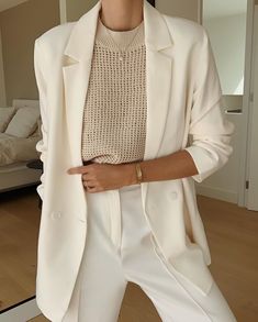 Summer Blazers To Buy Now: White, Cream Summer Blazer, Fits Clothes, Elegante Casual, Yoga Shorts, Denim Jumpsuit, Work Attire