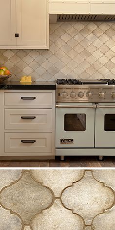 two pictures side by side showing the same stove and oven