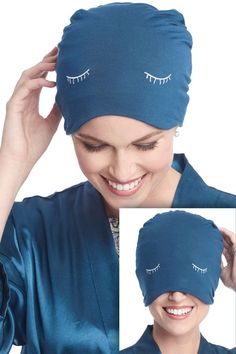 How to Make a Chemo Care Package Diy Eye Mask, Eyelash Design, Chemo Care Package, Sleeping Hat, Chemo Turbans, Sleeping Cap, Sleeping Masks, Sleep Hat, Chemo Care