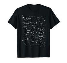 a black t - shirt with the stars in the sky on it's chest