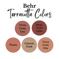 the different shades of terracotta colors