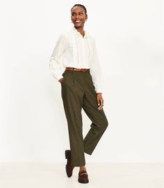 Pull On Taper Pants in Brushed Flannel | LOFT Taper Pants, Tapered Pants, Slim Pants, Tapered Legs, Effortless Style, Parachute Pants, Fabric Care, Normcore, Loft