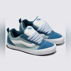 Vans Knu Skool Mesh *Nwt* Color: Blue/ Multi Size: 10.5 Men's/ 12.0 Women's Sku: Vn000csober Unisex Vans Azul, Blue Shoes Men, Vans Aesthetic, Everyday Sneakers, Pretty Sneakers, Shoes For School, Custom Shoes Diy, Shoe Storage Solutions, Trendy Shoes Sneakers