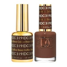 Coffee Bean #319  A glazed coffee brown Dnd Gel Nail Polish, Brown Nail Polish, Luminous Nails, Dnd Gel Polish, Gel Pack, Long Lasting Nails, Gel Lacquer, Gel Polish Colors, Dry Nails