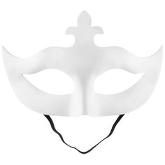 White Designer Half Mask is primed and ready to decorate with paint, feathers, beads, fabric and more. The mask is made of a sturdy plastic material with an elastic band to hold it in place. Create the perfect disguise, and get ready for a masquerade!       Dimensions:         Length: 7 1/4"       Height: 4 1/4"        Package contains 1 mask. White Adjustable Costume Accessories For Carnival, White Costume Mask For Mardi Gras, White Eye Mask For Costume Party, Adjustable White Masks And Prosthetics For Masquerade, Cheap White Masquerade Masks, White Adjustable Masks And Prosthetics For Masquerade, Hand Painted White Masks For Masquerade, White Mardi Gras Costume Mask, White Eye Mask For Mardi Gras