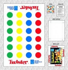 an image of a board game with several colors and numbers on it, including the word twister