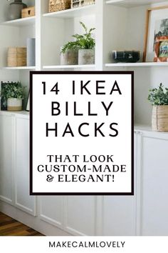 Billy Regal Hack, Ikea Bookshelf Hack, Ikea Billy Hack, Billy Ikea, Ikea Built In, Ikea Desk Hack, Billy Bookcase Hack, Ikea Crafts, Ikea Billy Bookcase Hack