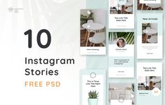 10 instagram stories for free psd